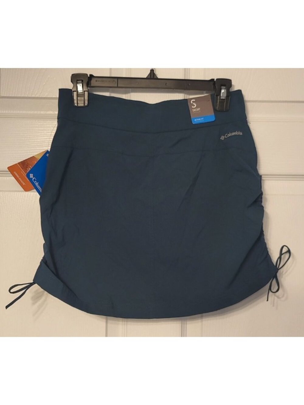 NWT Columbia Active Fit Ruche Tie Blue Skort Hiking Outdoor Small Gorpcore